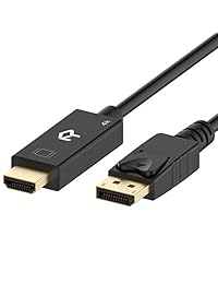 Rankie DisplayPort (DP) to HDMI Cable, 4K Resolution Ready 4.9 ft HDMI HDMI HDMI HDMI HDMI Negro cable HDMI 6 patas