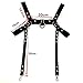 Men's Leather Body Chest Half Harness Belt High Elastic(003,black3)