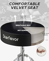 Starfavor Drum Throne Adjustable Drum Stool Padded