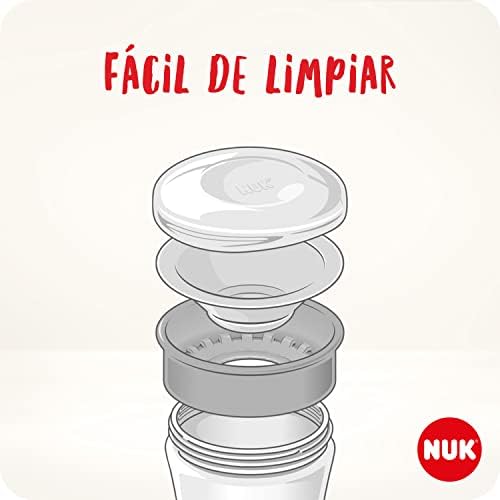 Copo de aprendizagem para bebês nuk magic cup | +8 meses | 230ml | aro à prova de derramamento de 360° para beber de qualquer lado | à prova de vazamentos | sem bpa e lavável | leão (azul) | 2 unidades