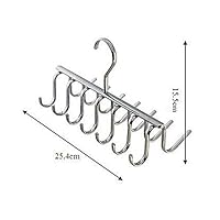 HAKRT Hanger Iron Belt Storage Rack Space Saver Closet Organizer for Scarf Ties Hanger Holder Hook Tank Tops Bra Belts Bags