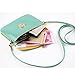 edfamily Women Girls Mini Handbags Leather Crossbody Single Shoulder Bag Cellphone Pouch Purse Wallet(Black)