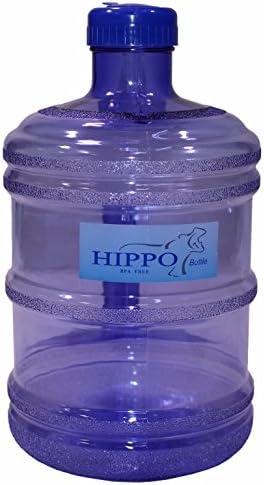 CloudWorks Eco Friendly 1 Gallon BPA FREE Reusable Plastic Drinking Water Big Mouth Bottle Jug Container with Holder Drinking Canteen