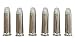 6 Dummy Rounds Silver - Denix Solid Metal Display Pieces -