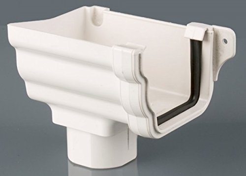 Brett Martin BR856LW 106mm Prostyle (Ogee) Gutter Left Hand Stopend Outlet White