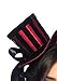Leg Avenue Satin Top Hat With Stripes And Satin Bow Accent, Red/Black, One Size
