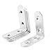 uxcell 5 Pcs 50mm x 50mm Right Angle Stainless Steel Corner Bracket