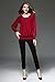 C2U Women Scoop Neck Pleated Front Long Sleeve Fitted Blouse Tops,Medium,Wine Red