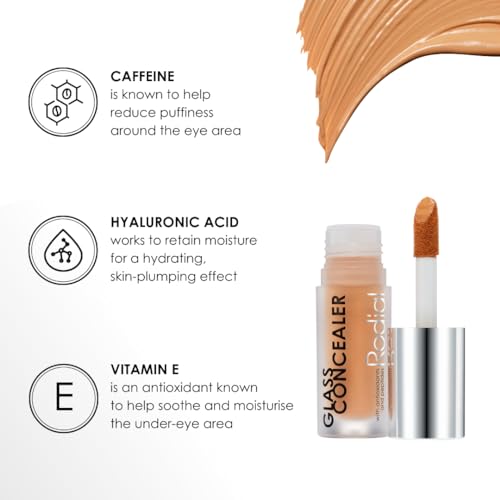 RODIAL GLASS CONCEALER SHADE 2 – LUMINOUS, FULL-COVERAGE CREAM WITH PEPTIDES AND ANTIOXIDANTS FOR FLAWLESS SKIN, 0.1 FL. OZ.