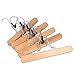 LOHAS Home 10-Pack Non-Slip Wooden Collection Slack Hanger, Wood Skirt Hangers, Natural Finish