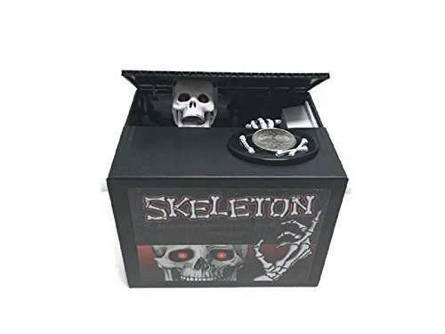 Zombie Skeleton Motorized Coin Bank