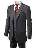 MONDAYSUIT Men's Modern Fit 3-Piece Suit Blazer Jacket Tux Vest & Trousers