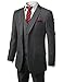 MONDAYSUIT Men's Modern Fit 3-Piece Suit Blazer Jacket Tux Vest & Trousers