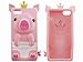 Generic Cute Fancy 3D Silicone Protective Pig Case Cover for iPhone 5 Pink