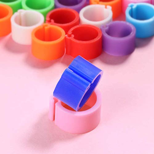 Vogelringe Taubenringe Wachtelringe Hühnerringe 200 Stück Kunststoff Identifizierung Ring Geflügel Band Klemmringe zum Markierung für Vogel Papagei Taube Wachtel Küken 8 mm Gemischte Farben – Bild 6