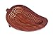Christmas Thanksgiving Gifts Mango Shaped Wooden Fruit Basket Stand for Display Storage Collapsible Tabletop Kitchen Accessory