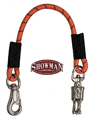 Showman 24" Orange Bungee Trailer Tie With Quick Release Panic Snap And Heavy Duty Bull Snap