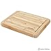 Pratico Kitchen Small Bamboo Cutting Board and Serving Tray with Juice Groove, 8 x 6 inch