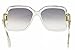 Cazal 623-065 SG Square Sunglasses,Crystal Frame/Grey Gradient Lens,57 mm