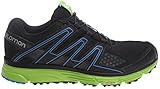 Salomon Men's X-Mission 3 Trail Running Shoe, Black/Granny Green/Bright Blue, 10 D US