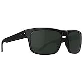 Spy Optic Men's Region XL Rectangular Sunglasses, Matte Black Happy Grey Green Polar, 62 mm