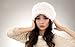 Women's Rex Rabbit Fur Peaked Caps Hats Multicolor (White)
