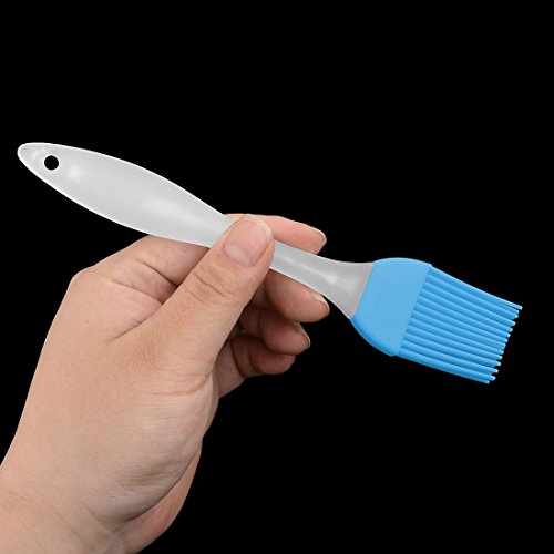 uxcell Plastic Handle Home Bakery Basting Grilling Tool Oil Condiment Pastry Brush 2pcs Blue