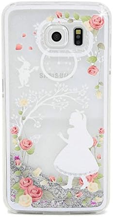 Galaxy S8 Quicksand Liquid Case, MACBOU Creative Bling Shine Glitter Sparkle Liquid Cute Flowing Floating Moving Sand Case for Samsung Galaxy S8 (Girl in White Dress)