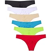 Golirsteca Mens Ice Silk Solid Color Brief Panties Traceless Breathable Bikini Thongs Underwear Low Rise Panties
