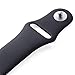 Zacro 38mm Apple Watch Band, Silicone Replacement Sport Band for 38mm Apple Watch Models-Black(Pack of 3 Bands Included for 2 Lengths, Not Fit 42mm Version)