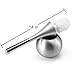 Shari Toilet Bowl Brush Stainless Steel Ball Holder - Swan(Silver)