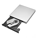 VicTsing Portable CD Drive, Slim External CD-RW Drive DVD-R Combo Burner Player for Laptop Notebook PC Desktop Computer, Silver