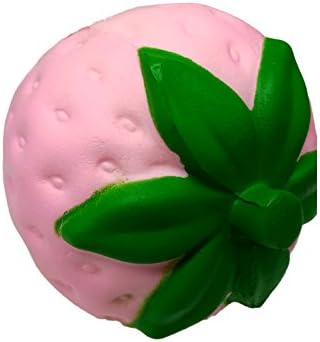 Lovely Queen 12cm Scented Slow rising Jumbo Strawberry Squishy Squishies toy Phone charms Pink