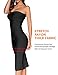Women's Midi Cocktail Dresses Strapless Bandage Bodycon Dress Wedding Party Dress(Black,L)