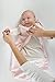 SwaddleDesigns Microfleece Sleeping Sack with 2-Way Zipper, Pastel Pink Puff Circles, 0-6MO