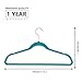 MIZGI Premium Velvet Hangers (50 Pack) Heavy Duty - Non Slip Felt Hangers - Velvet Suit Hangers Teal - Rose Gold Hooks,Space Saving Clothes Hangers