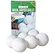 Wool Dryer Balls, 6-Pack Extra Large 100% Wool, Natural Fabric Softener, Lower Energy, Decrease Drying Time, Laundry, Reusable Hypoallergenic with no Extra Ingredients, Dyes, or Chemicals, by HomEco