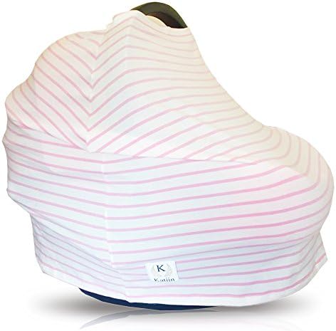Katiin Nursing Breastfeeding Cover Scarf Baby Car Seat Canopy, Shopping Cart Stroller Car seat Cover for Girls and Boys Best Multi-Use Infinity Stretchy Scarf