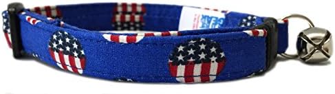 Breakaway Cat Collar in Patriotic Circle Flag (U.S.A. Made)