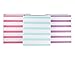 Samsill MP20119 Fashion Design 3 Ring Binder, Stripes, 1 Inch Round Rings, Assorted Colors (Purple, Pink, Turquoise), Bulk Binders - 6 Pack, Assorted Stripe Print, 1-Inch