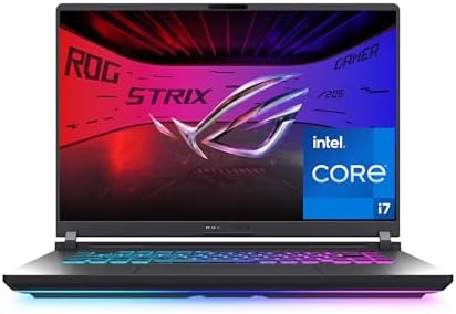 ASUS ROG Strix G16 (2025) Gaming Laptop, 16” FHD+ 16:10 165Hz/3ms Display, NVIDIA® GeForce RTX™ 5060 Laptop GPU, Intel® Core™ i7 Processor 14650HX, 16GB DDR5, 1TB Gen 4 SSD, Wi-Fi 7, Windows 11 Home
