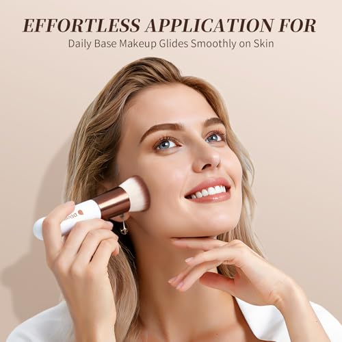 DUcare Foundation Brush Kabuki Make Up Brush Flat Top Makeup Brushes Perfect For Blending Liquid, Cream or Flawless Powder Cosmetics - Buffing, Stippling, Concealer
