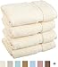 Superior Egyptian Cotton Pile Hand Towel Set of 4, Ultra Soft Luxury Towels, Thick Plush Essentials, Absorbent Heavyweight, Guest Bath, Hotel, Spa, Home Bathroom, Shower Basics, Cream