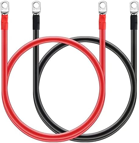 AXOTEN 4AWG Battery Cable Set, 12V Gauge Copper Power Battery Cables ...