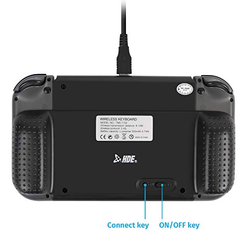 HDE Wireless Keyboard for Nintendo Switch JoyCons Controller Adapter