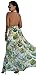 Kearia Women Summer Sexy V Neck Halter Floral Maxi Skirt Overlay Romper Playsuit