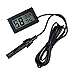 SUKRAGRAHA Mini Digital Temperature Humidity Meter Gauge Thermometer Hygrometer LCD Degree Display w 1.5M Long Wired Sensor Head Probe Black