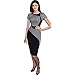 DaySeventh Women's Short Sleeve Elegant Business Dress Office Bodycon Dresses