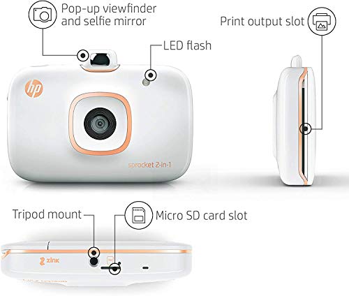 HP Sprocket 2 in 1 Portable Photo 