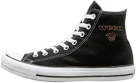 JayKi Ween Classic Boognish Women Men Canvas Sneaker High Top Shoes 38 Black